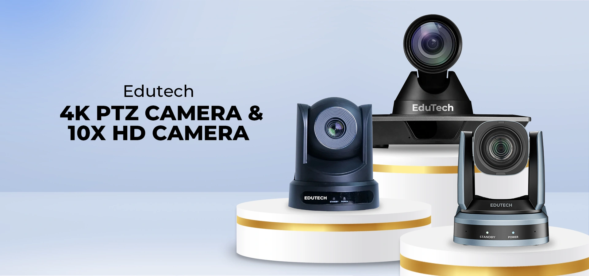 Edutech 4K PTZ Camera with 10X Optical Zoom for live streaming and conferencing