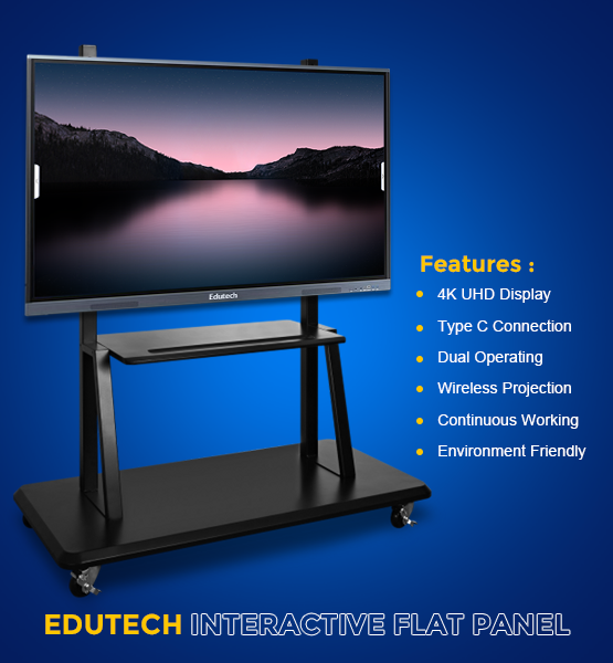 Edutech Interactive Flat Panel 65 Inch Classroom Use
