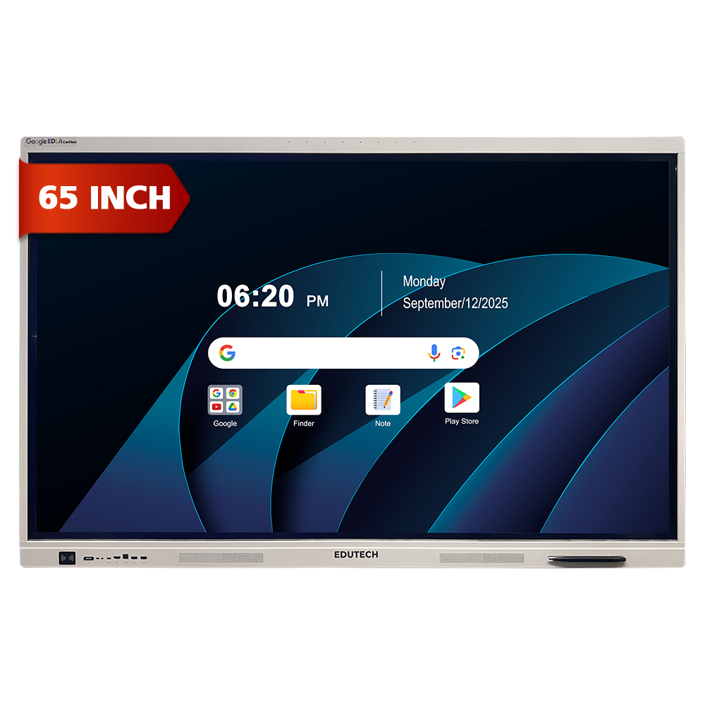 Edutech Google EDLA Certified 65 Inch Interactive Flat Panel Smart Board for Classroom