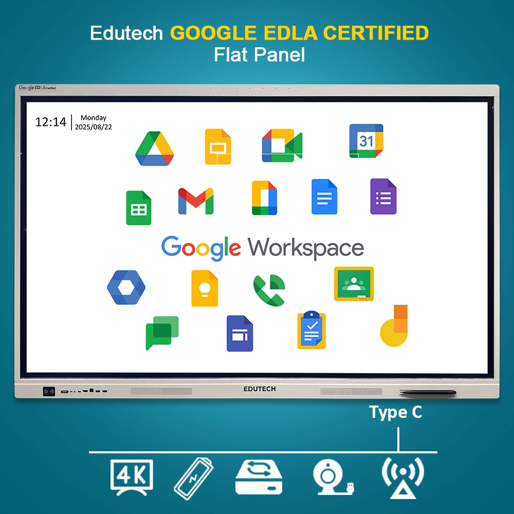 Edutech Google EDLA 86 Inch Smart Board Side View