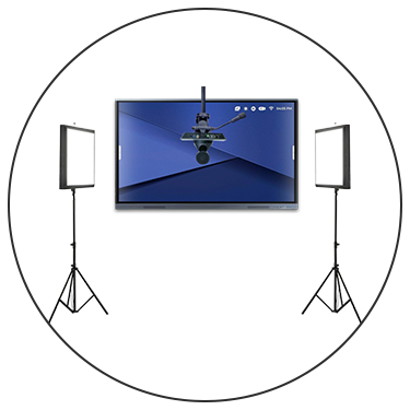 Professional studio setup for video recording and live streaming