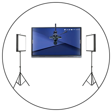 Professional studio setup for video recording and live streaming