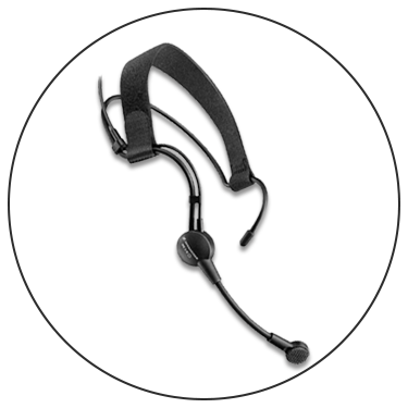 Wireless microphone for presentations, meetings and live events