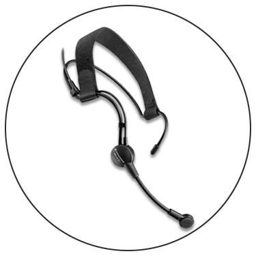 Wireless microphone for presentations, meetings and live events