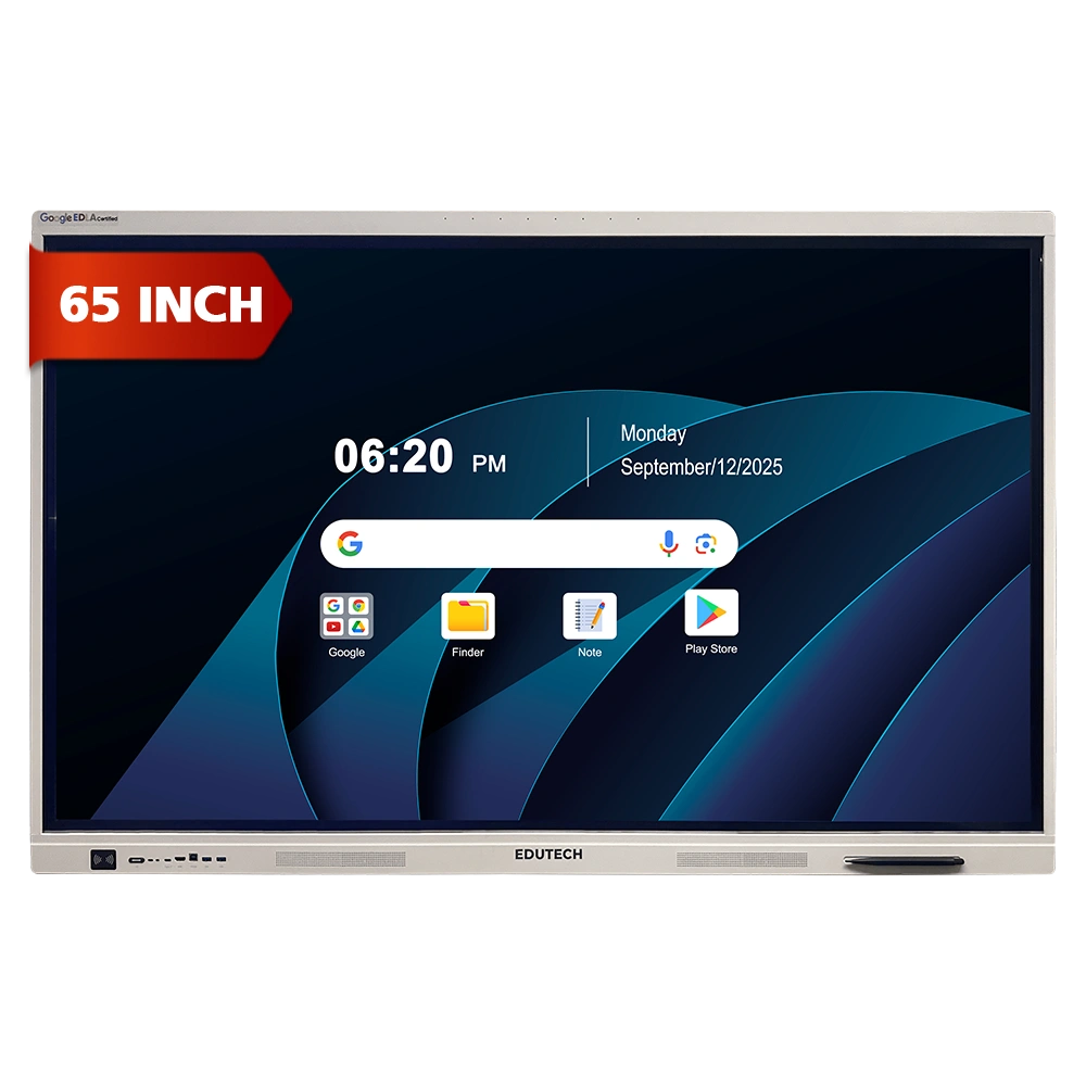Edutech Google EDLA Certified 65 Inch Interactive Flat Panel Smart Board for Classroom