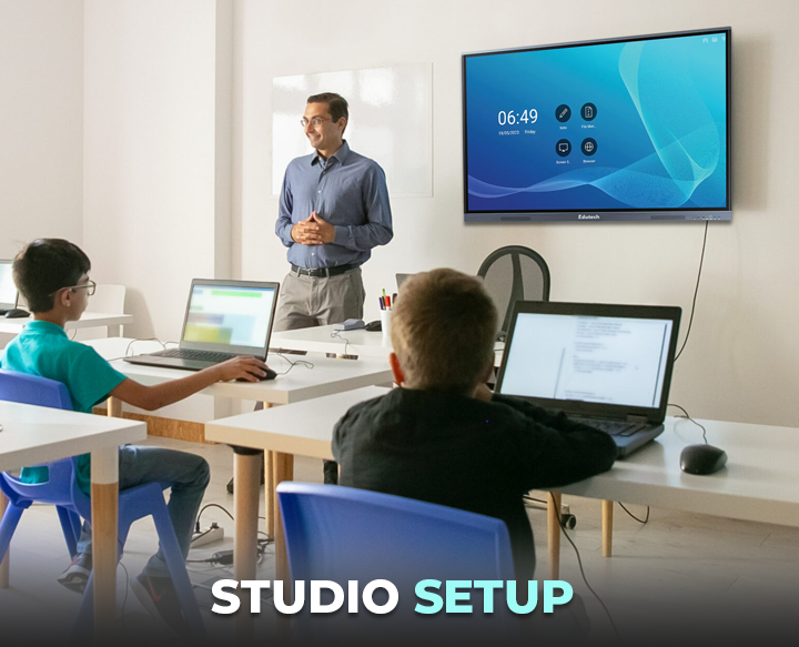 Professional studio setup for online teaching and recording