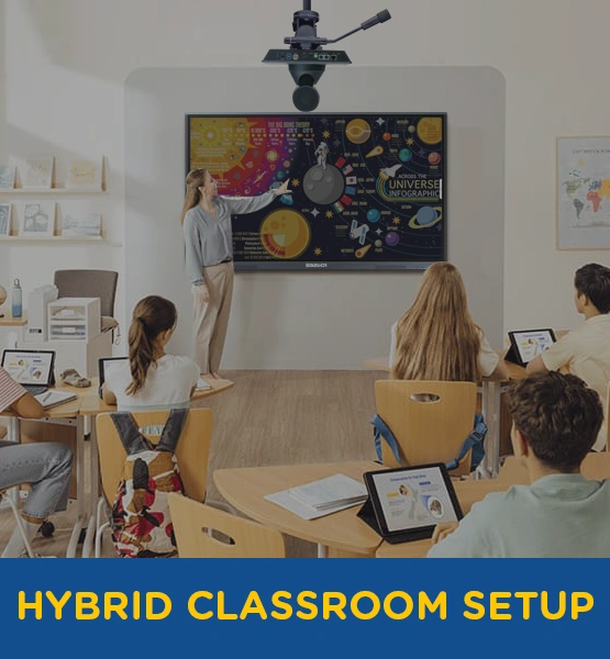 Smart hybrid classroom solution for in-person and online learning